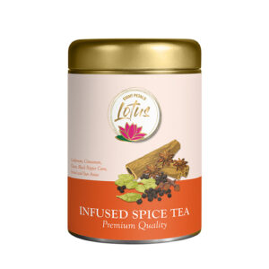 Eight Petals Lotus Infused Spice Herbal Tea | Good Anti-oxidant | Help in Cold & Cough | Caffeine Free | 100% Natural | 50g Tin